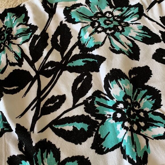 I-N-C black and blue floral sweater cover up - Picture 11 of 16